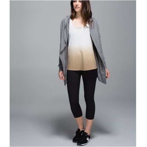 Lululemon Athletica Women's Size 2 Gray Cabin Yogi Wrap Cardigan Open Front - Picture 4 of 8